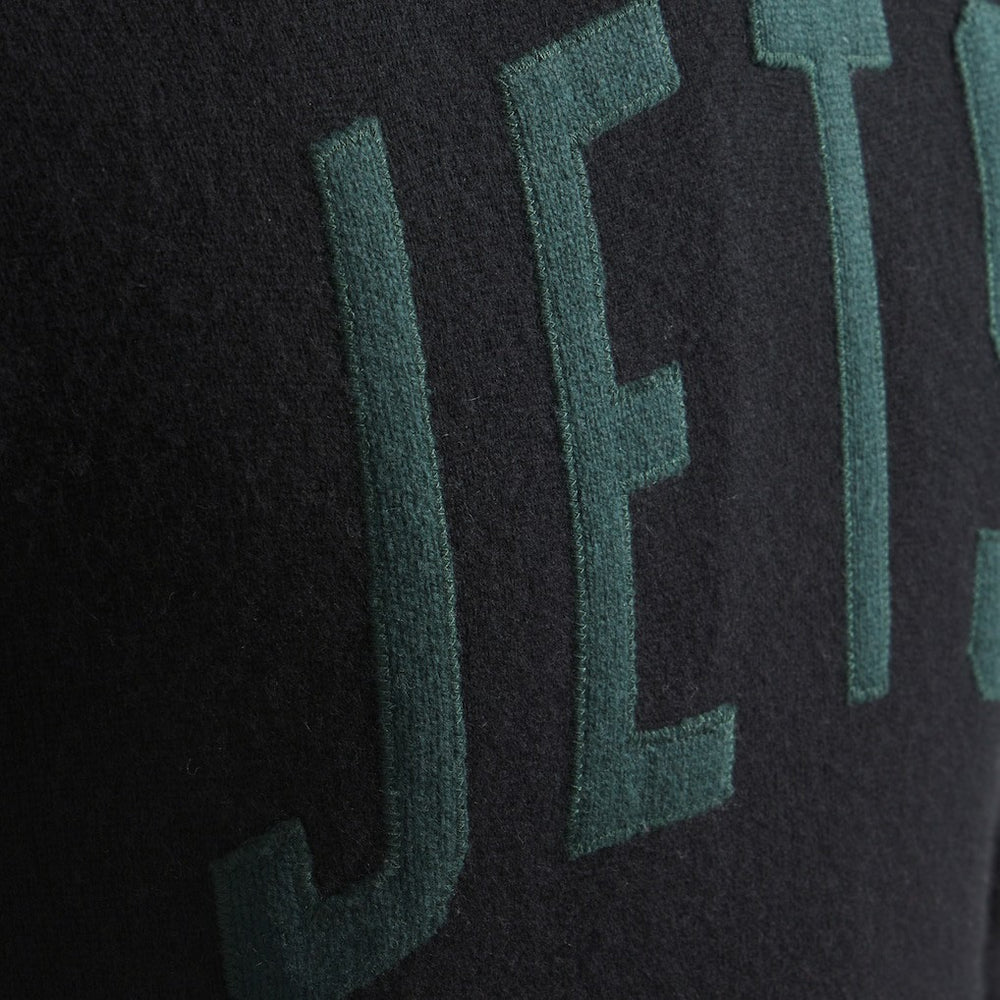 New York Jets x Todd Snyder Cashmere Hoodie Sweater Heather Black - NFL