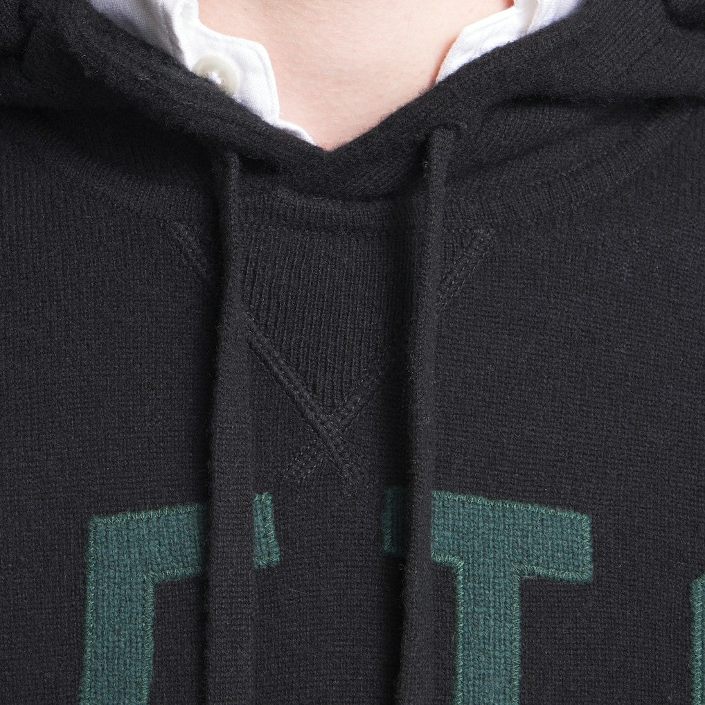 New York Jets x Todd Snyder Cashmere Hoodie Sweater Heather Black - NFL