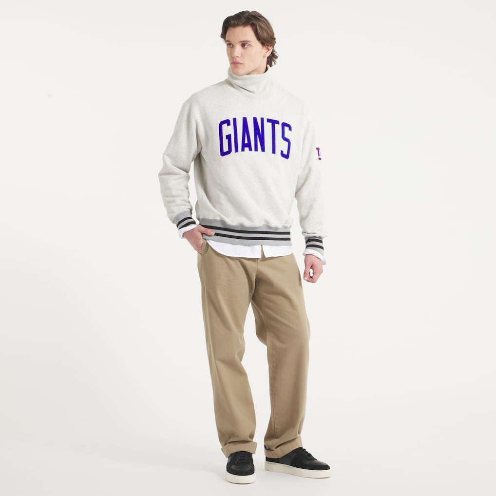 New York Giants x Todd Snyder Relaxed Canadian Fleece Turtleneck Oatmeal - NFL