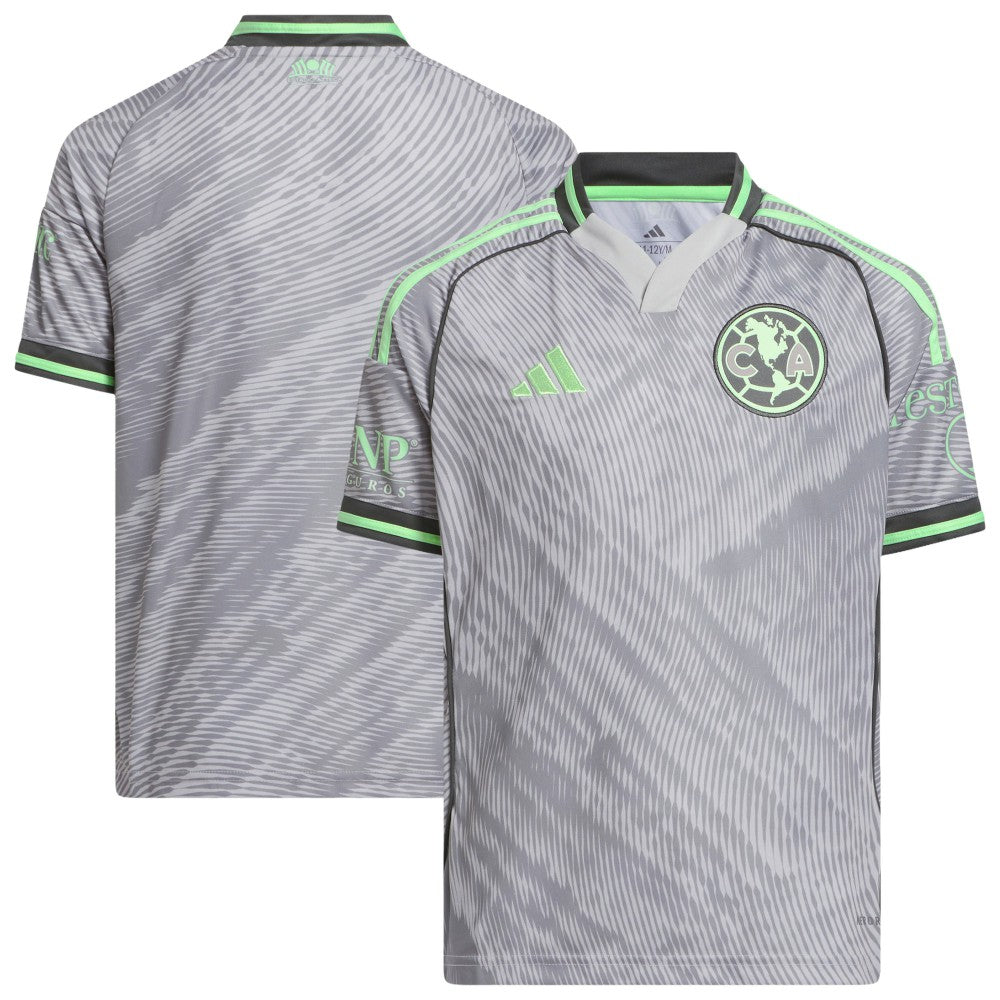 Adidas Club America Youth 2025 Third Replica Jerseys - Gray