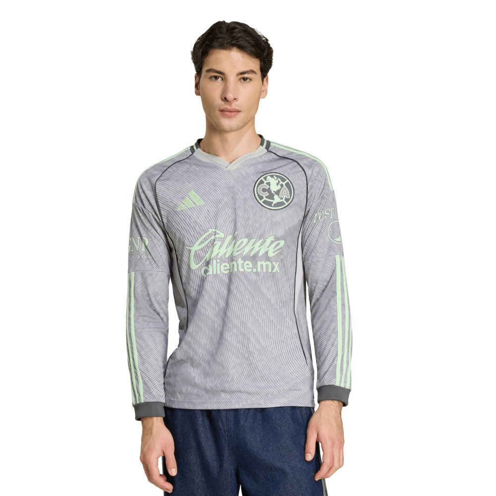 Adidas Club America 2025/26 Third Replica Long Sleeve Jerseys - Gray
