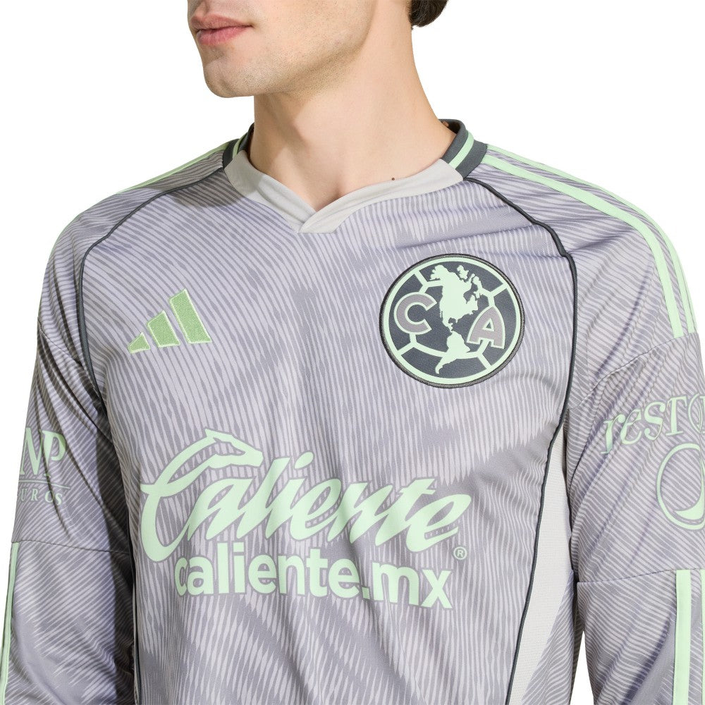 Adidas Club America 2025/26 Third Replica Long Sleeve Jerseys - Gray