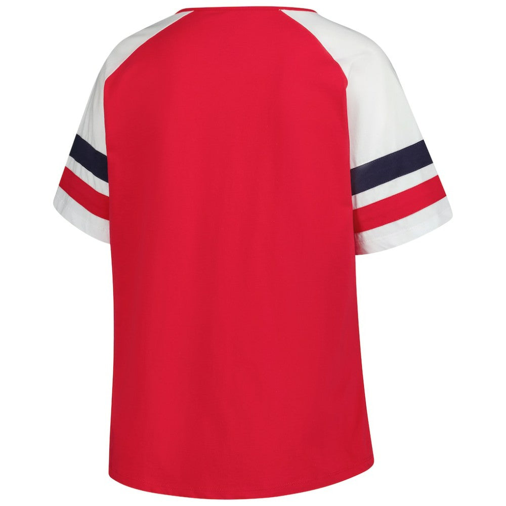 St. Louis Cardinals Profile Women's Plus Sized Arched Notch Neck T-Shirt Near Me