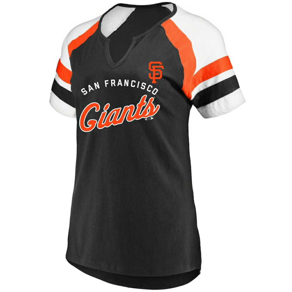 San Francisco Giants Profile Women's Arched Notch Neck T-Shirt Lifestyle