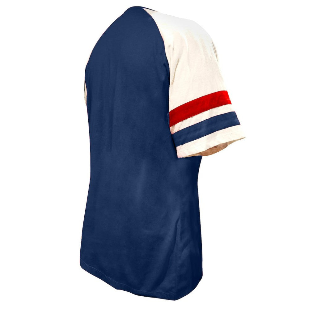 Atlanta Braves Profile Women's Arched Notch Neck T-Shirt Sale