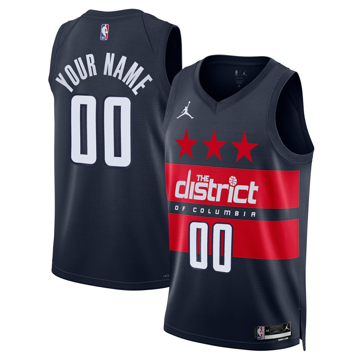 NBA - Washington Wizards Jordan Brand Unisex 2024/25 Custom Swingman Jersey - Statement Edition - Navy
