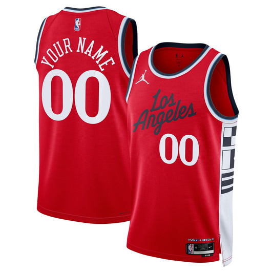 LA Clippers Jordan Brand Unisex 2024/25 Custom Swingman Jersey - Statement Edition - Red on sale | NBA Jerseys