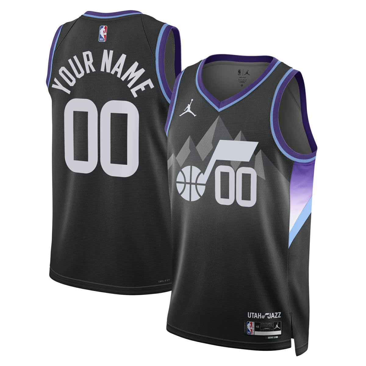 NBA - Utah Jazz Jordan Brand Unisex 2024/25 Custom Swingman Jersey - Statement Edition - Black