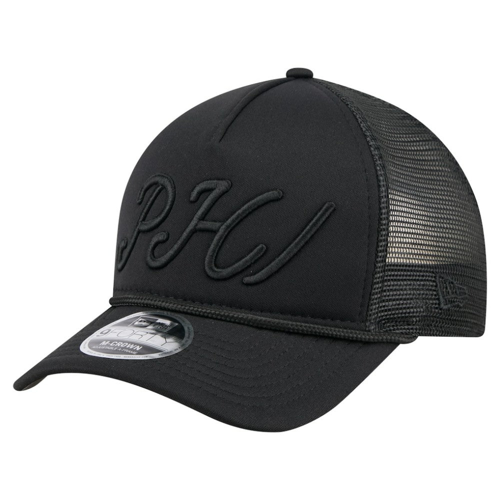 Philadelphia Phillies New Era City Initial 9FORTY A-Frame M-Crown Adjustable Trucker Hat Lifestyle