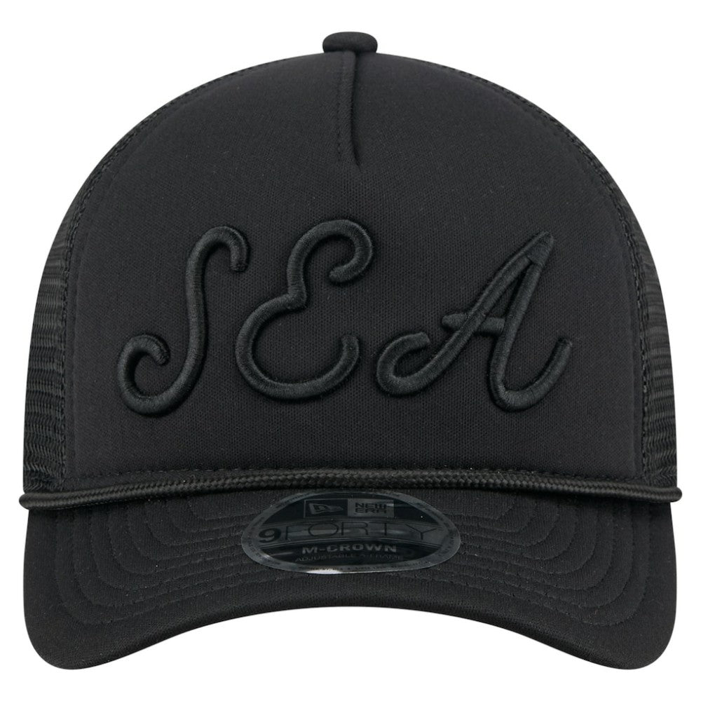Seattle Mariners New Era City Initial 9FORTY A-Frame M-Crown Adjustable Trucker Hat Clearance
