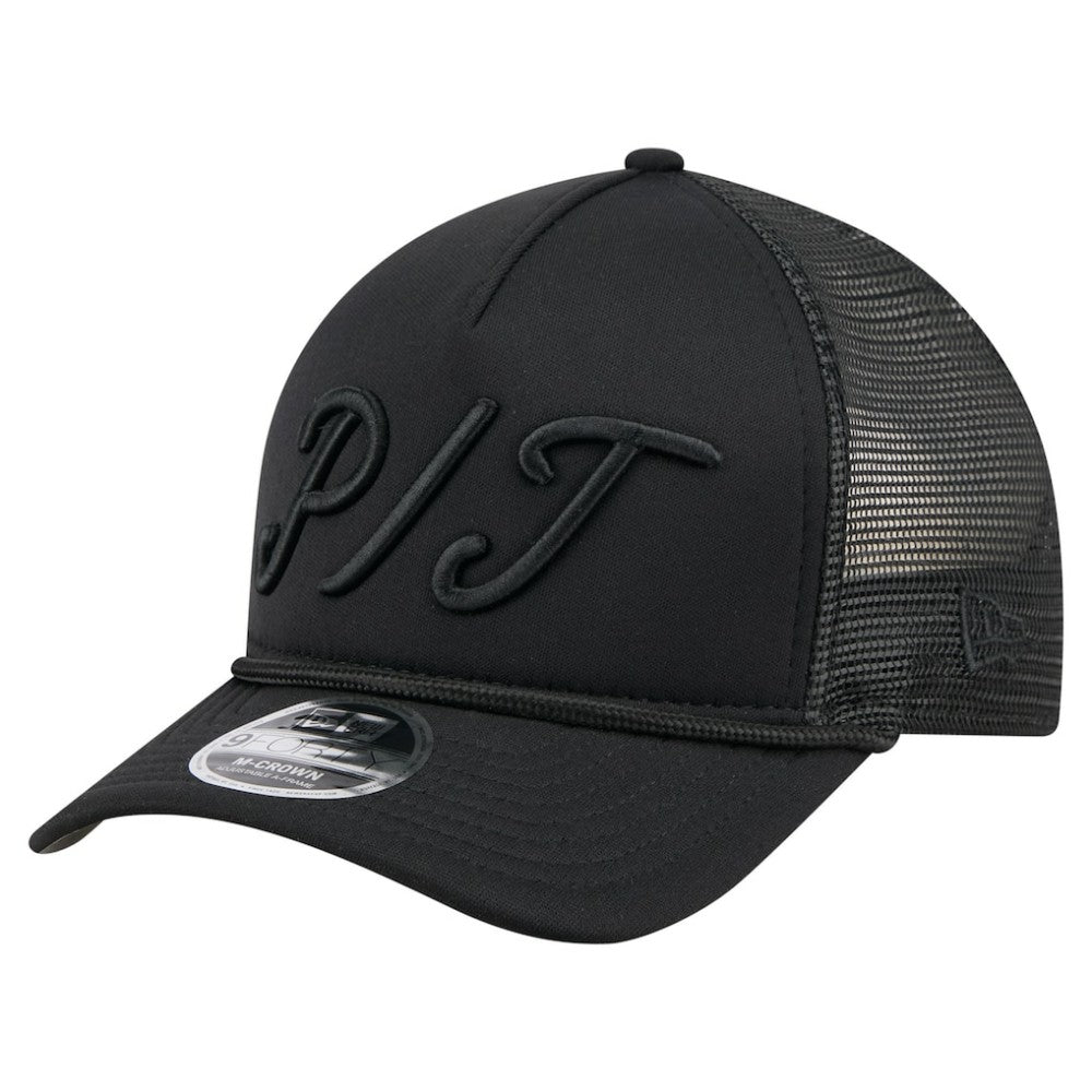 Pittsburgh Pirates New Era City Initial 9FORTY A-Frame M-Crown Adjustable Trucker Hat discount
