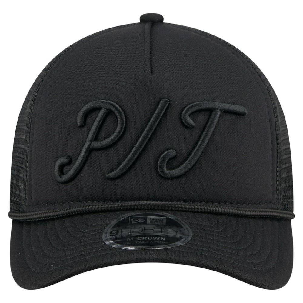 Pittsburgh Pirates New Era City Initial 9FORTY A-Frame M-Crown Adjustable Trucker Hat discount