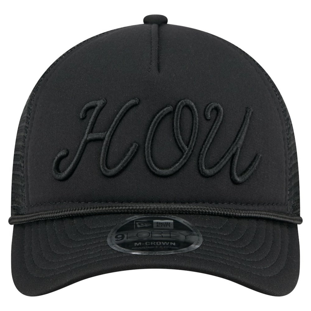 Houston Astros New Era City Initial 9FORTY A-Frame M-Crown Adjustable Trucker Hat Clearance