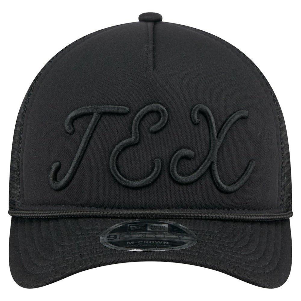 Texas Rangers New Era City Initial 9FORTY A-Frame M-Crown Adjustable Trucker Hat On Sale