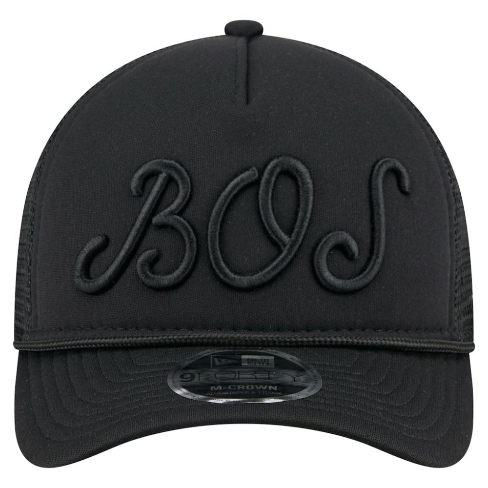Boston Red Sox New Era City Initial 9FORTY A-Frame M-Crown Adjustable Trucker Hat Online
