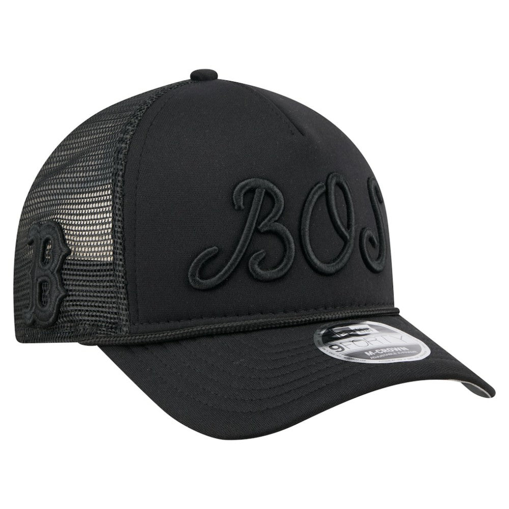 Boston Red Sox New Era City Initial 9FORTY A-Frame M-Crown Adjustable Trucker Hat Online
