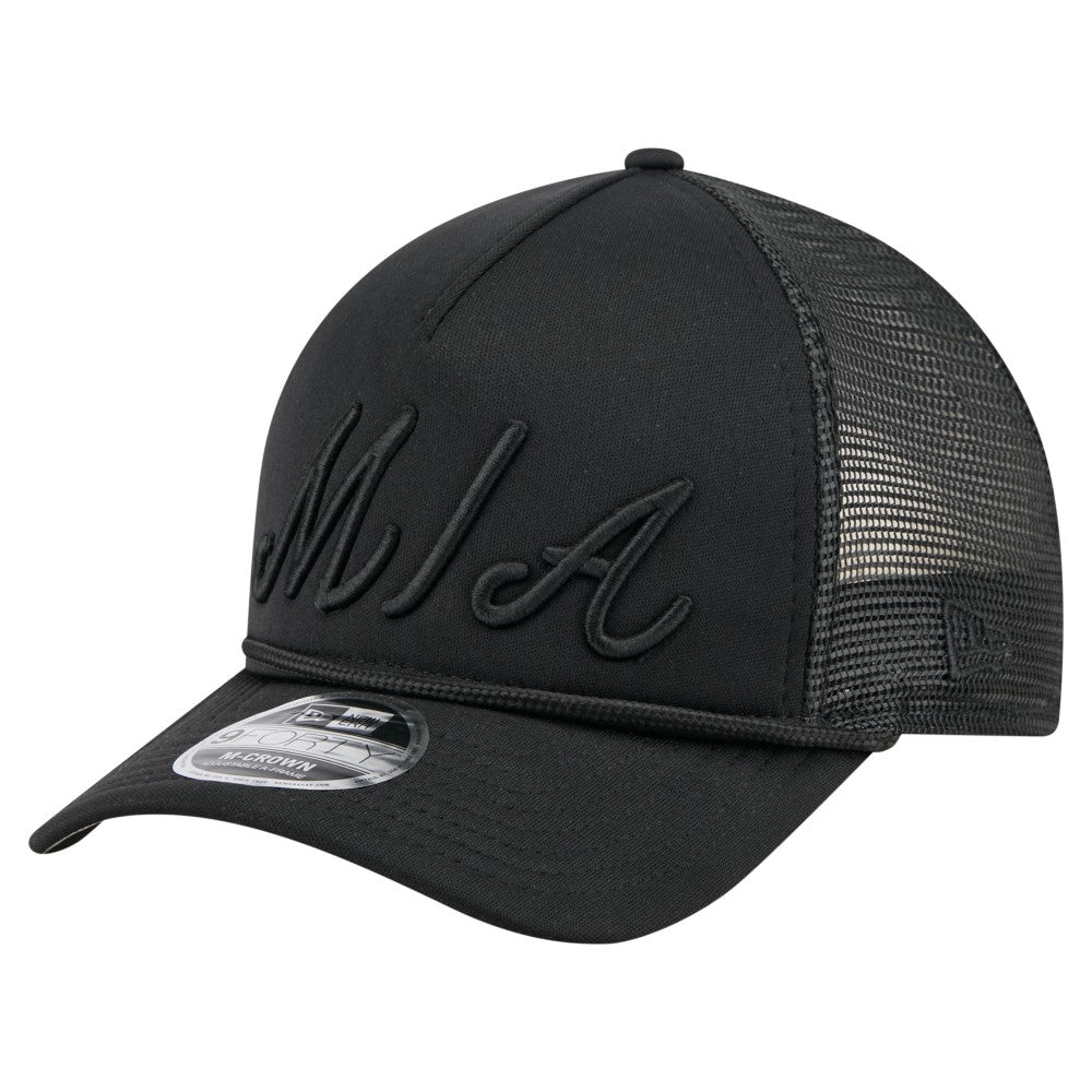 Miami Marlins New Era City Initial 9FORTY A-Frame M-Crown Adjustable Trucker Hat Online