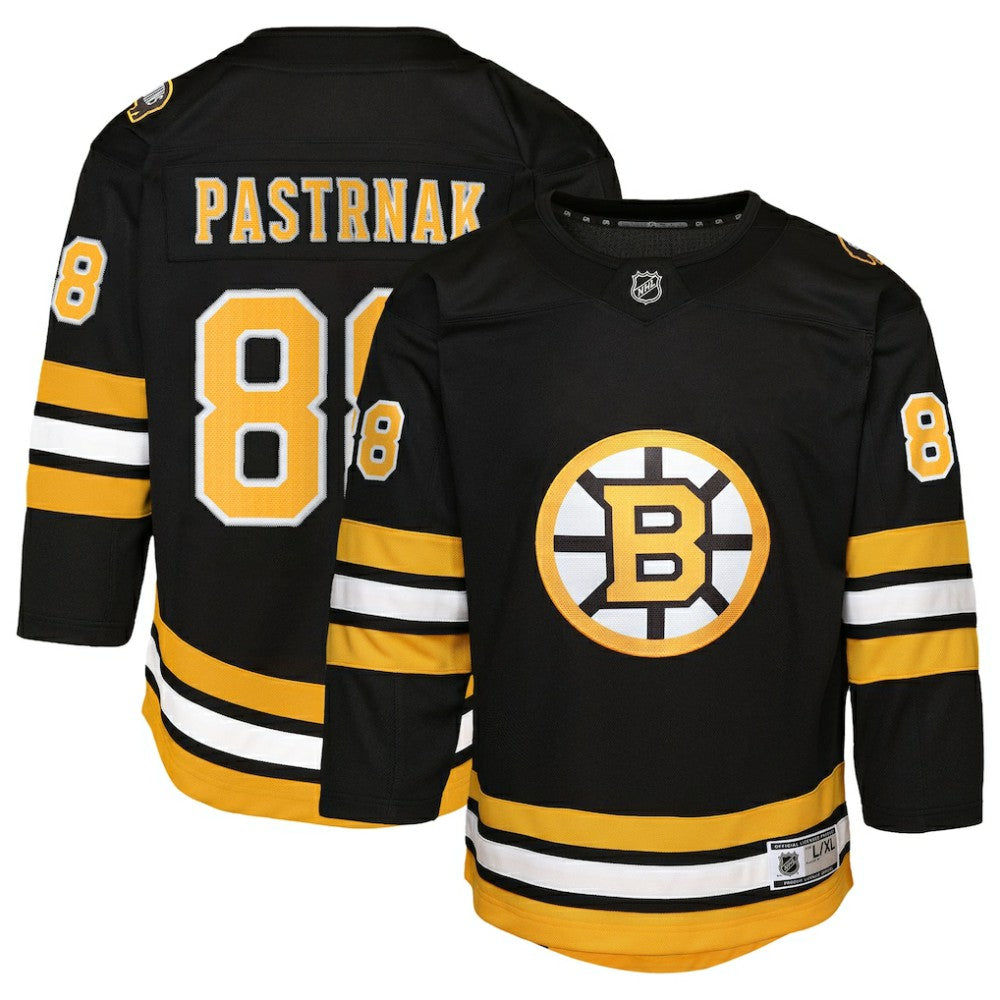 David Pastrnak Boston Bruins Youth Home Premier Player Jersey Black