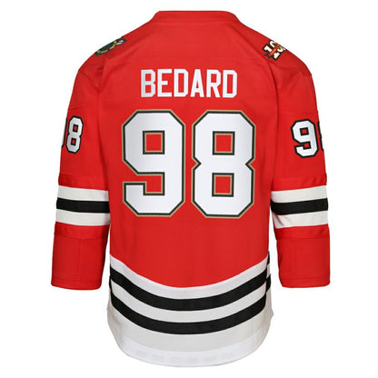 Connor Bedard Chicago Blackhawks Youth Home Centennial Premier Jersey - Red | NHL Jerseys