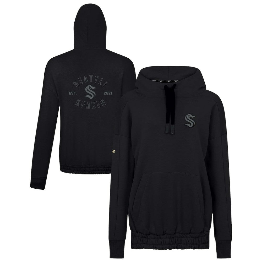 Seattle Kraken Levelwear Women's Waterfall Nightfall Pullover Hoodie Black