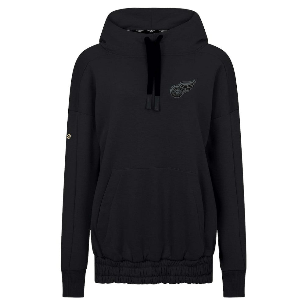Detroit Red Wings - Levelwear Women's Waterfall Nightfall Pullover Hoodie Black