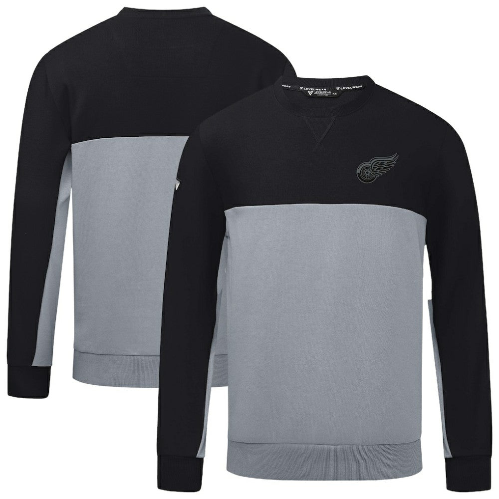 Detroit Red Wings - Levelwear Legacy Nightfall Pullover Sweatshirt Black/Gray