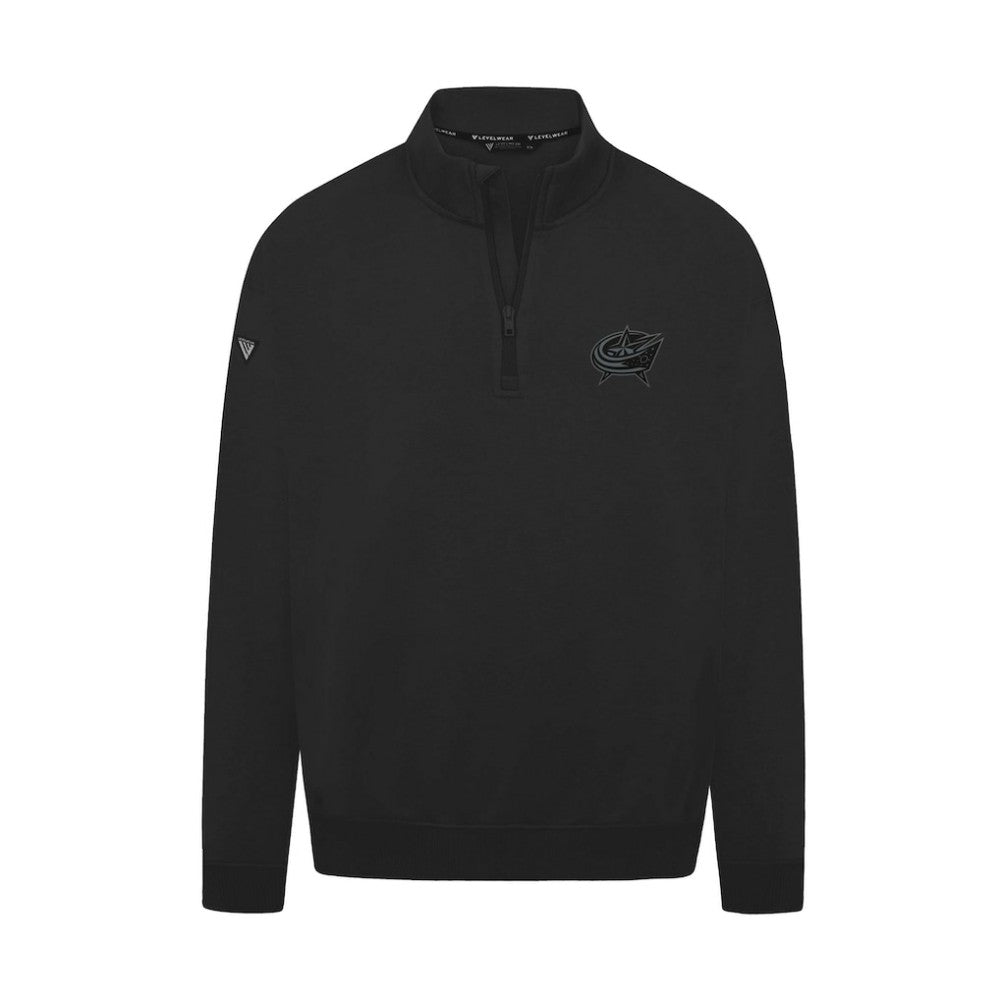 Columbus Blue Jackets - Levelwear Murray Nightfall Quarter-Zip Jacket Black
