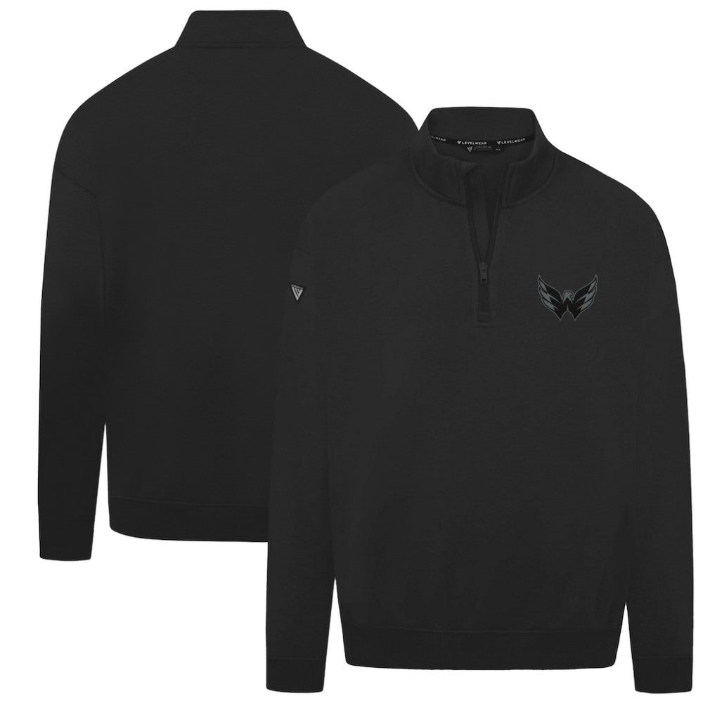 Washington Capitals Levelwear Murray Nightfall Quarter-Zip Jacket Black