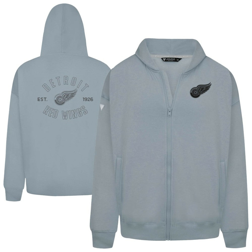 Detroit Red Wings - Levelwear Uphill Abyssal Full-Zip Hoodie Gray