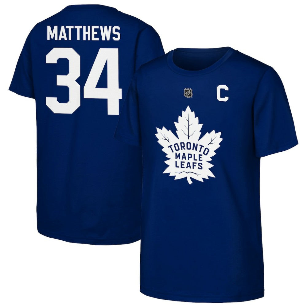 Auston Matthews Toronto Maple Leafs - Outerstuff Youth Player Name & Number T-Shirt Blue