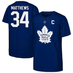 Auston Matthews Toronto Maple Leafs - Outerstuff Youth Player Name & Number T-Shirt Blue