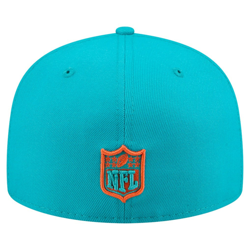 Miami Dolphins New Era State Stitch 59FIFTY Fitted Hat Aqua - NFL