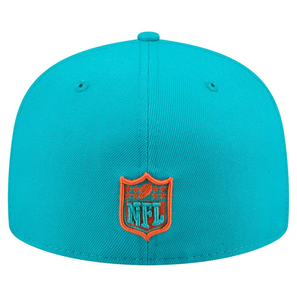 Miami Dolphins New Era State Stitch 59FIFTY Fitted Hat Aqua - NFL