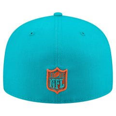 Miami Dolphins New Era State Stitch 59FIFTY Fitted Hat Aqua - NFL