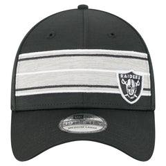 Las Vegas Raiders New Era Stripes 39THIRTY Flex Hat Black - NFL