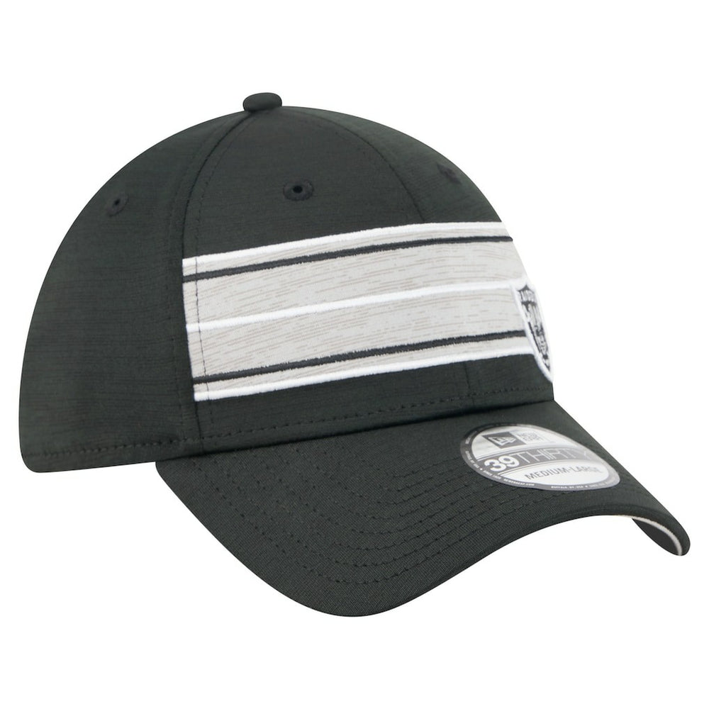 Las Vegas Raiders New Era Stripes 39THIRTY Flex Hat Black - NFL