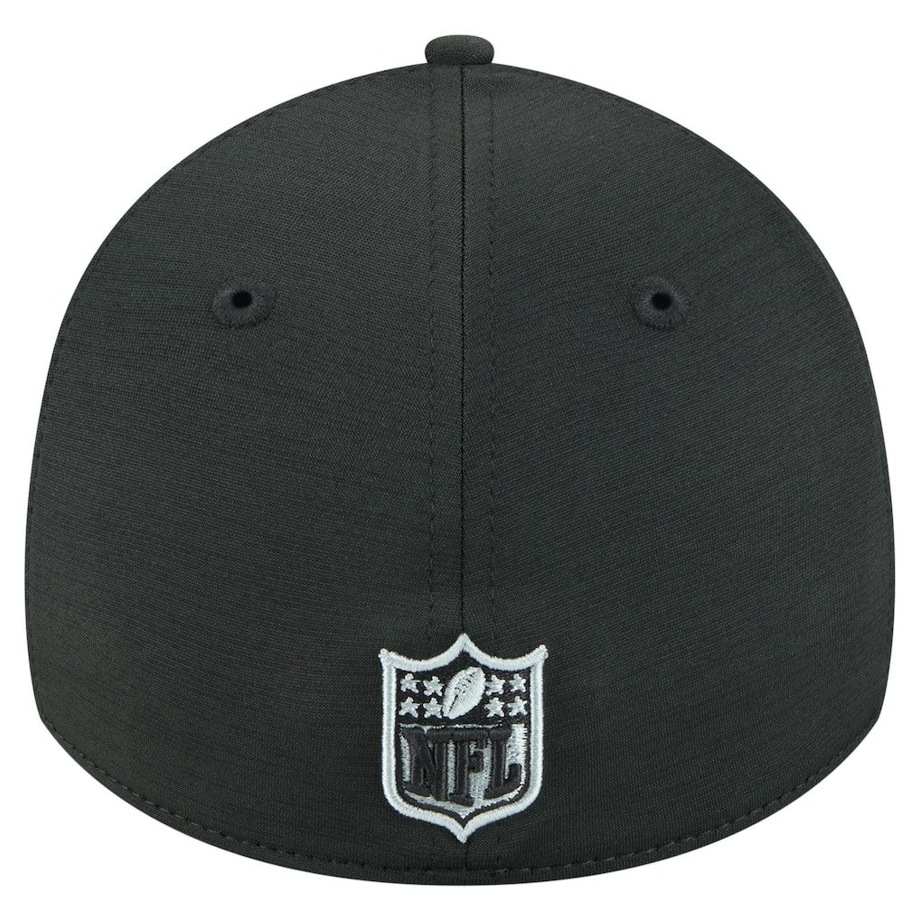 Las Vegas Raiders New Era Stripes 39THIRTY Flex Hat Black - NFL