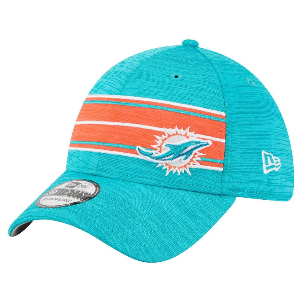 Miami Dolphins New Era Stripes 39THIRTY Flex Hat Aqua - NFL