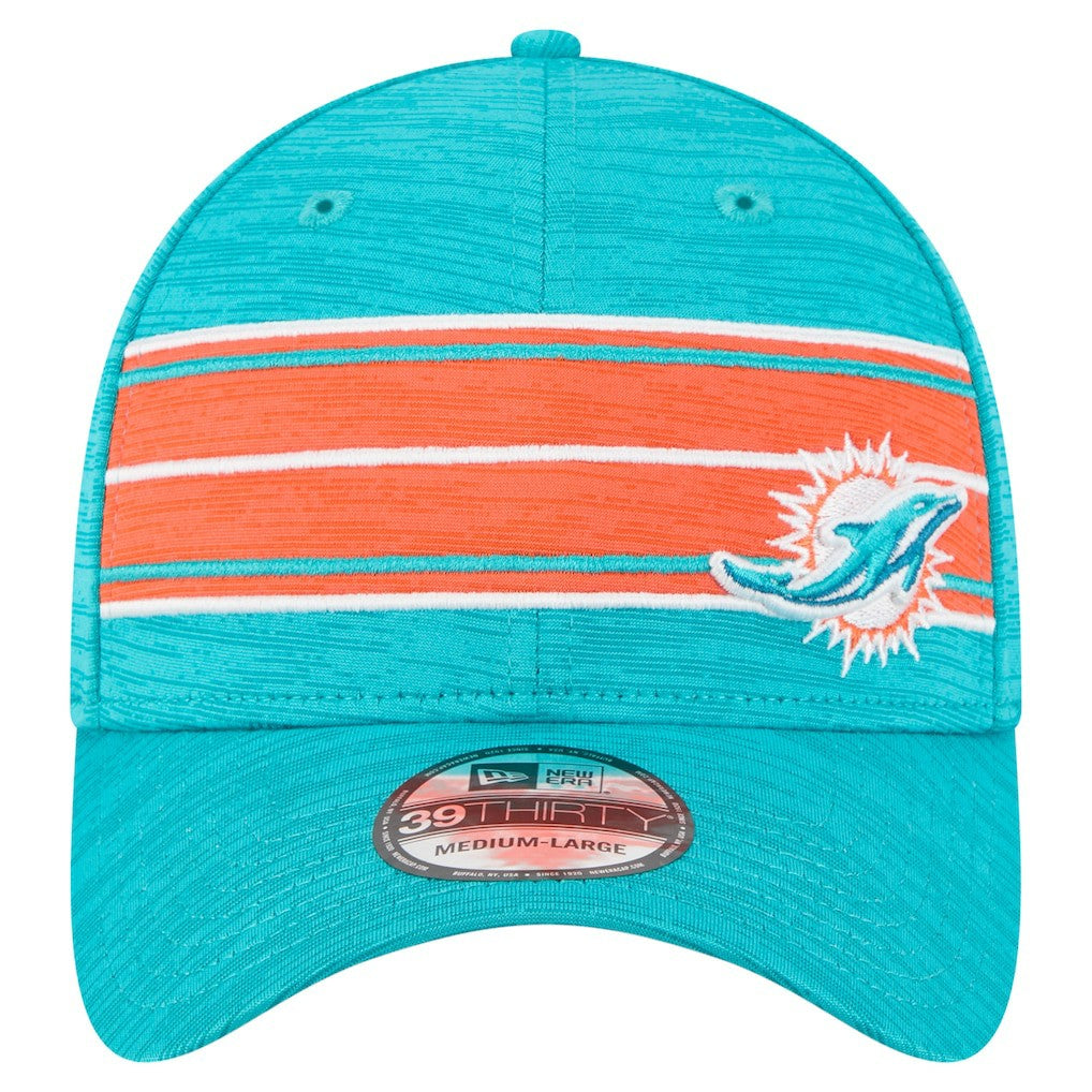 Miami Dolphins New Era Stripes 39THIRTY Flex Hat Aqua - NFL