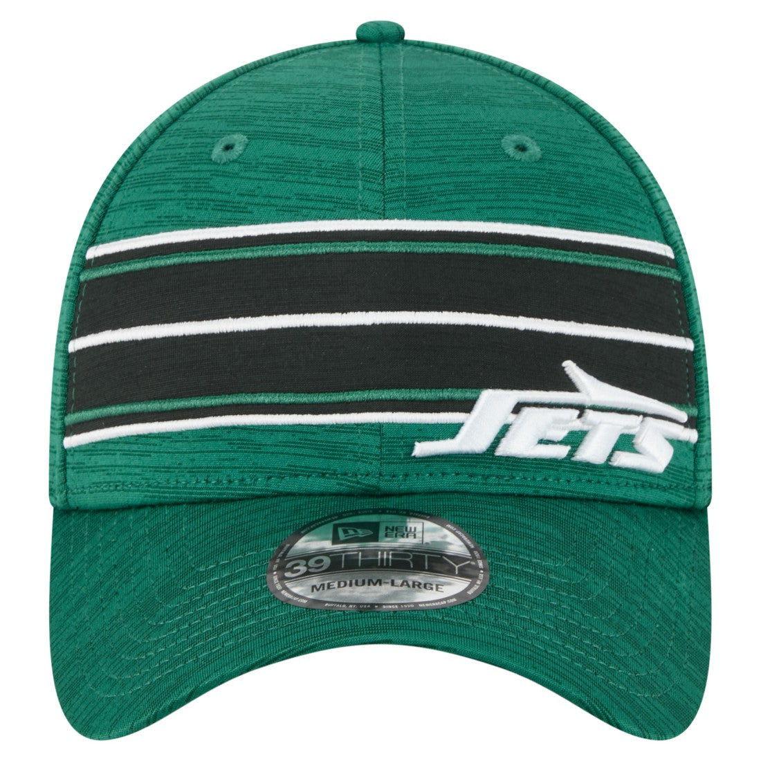 New York Jets New Era Stripes 39THIRTY Flex Hat Green - NFL
