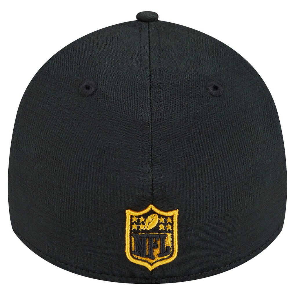 Pittsburgh Steelers New Era Stripes 39THIRTY Flex Hat Black - NFL