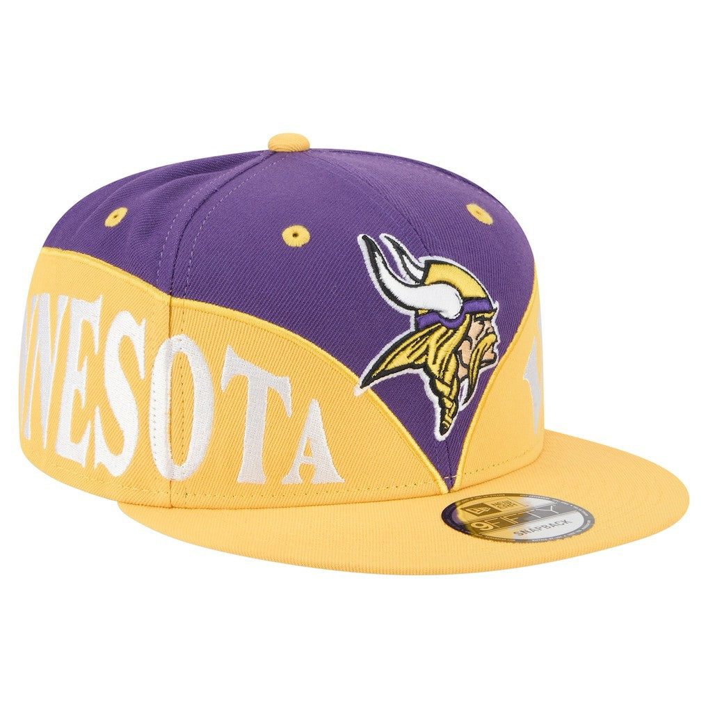 Minnesota Vikings New Era Split 9FIFTY Snapback Hat Purple/Gold - NFL
