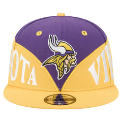 Minnesota Vikings New Era Split 9FIFTY Snapback Hat Purple/Gold - NFL
