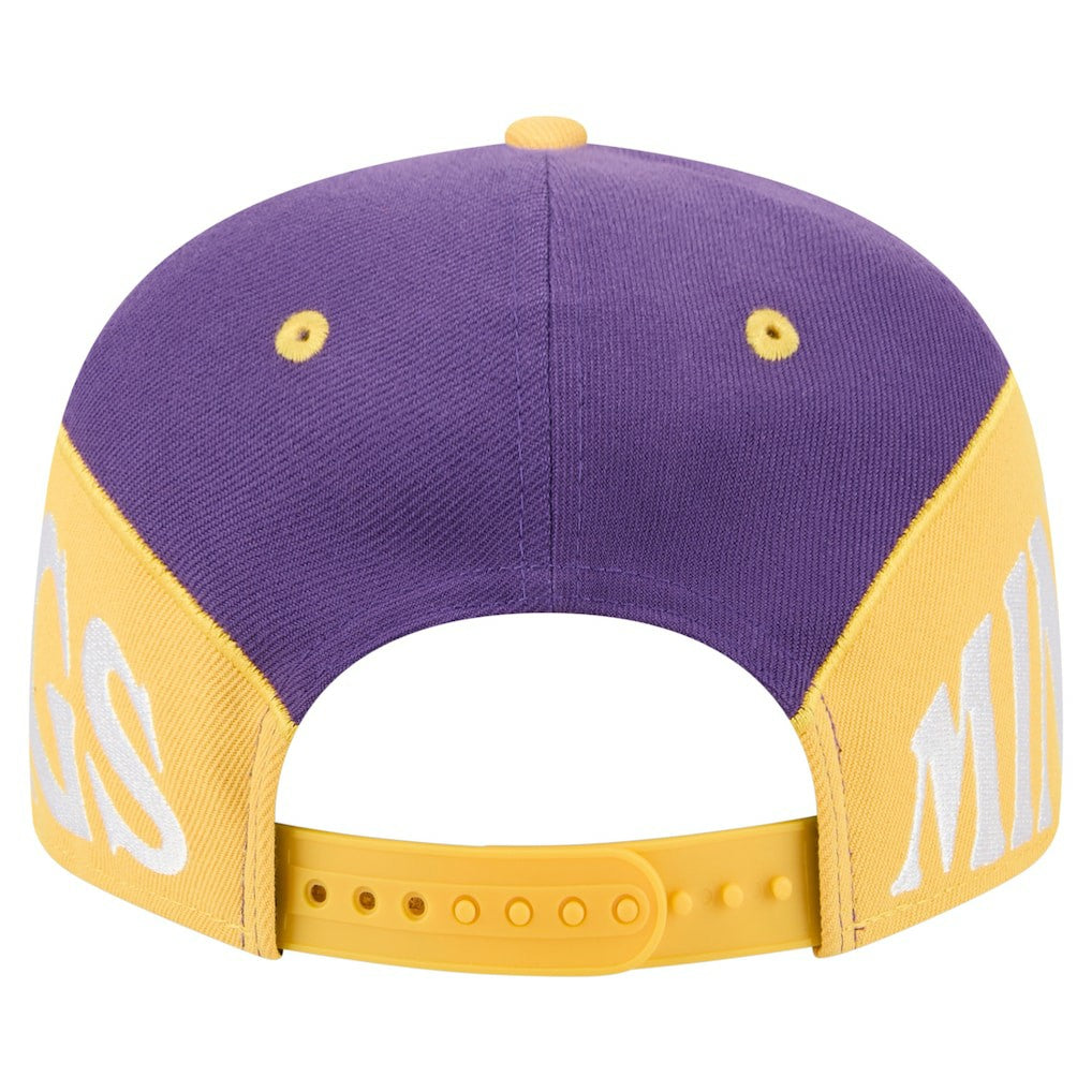 Minnesota Vikings New Era Split 9FIFTY Snapback Hat Purple/Gold - NFL