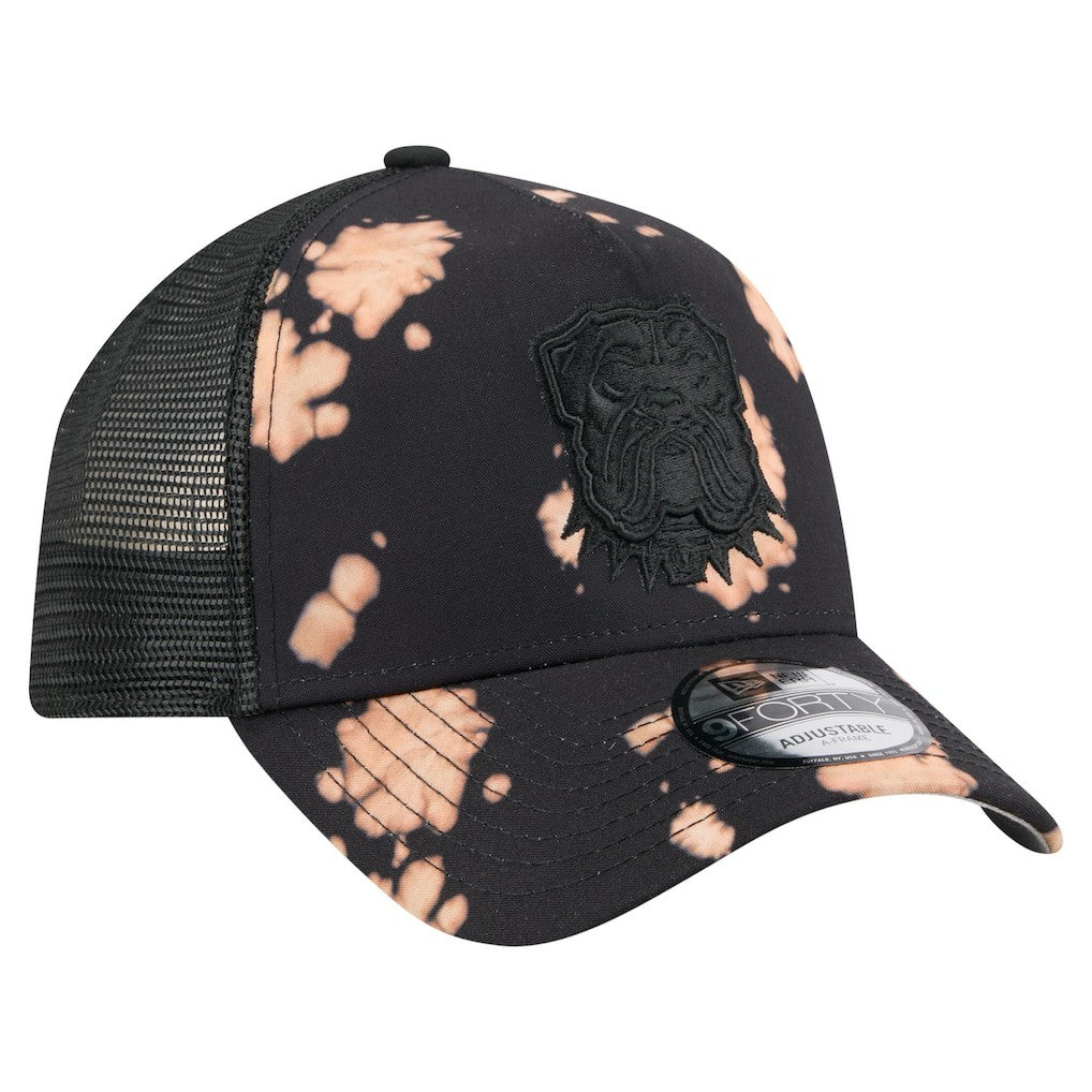 Cleveland Browns New Era Bleached A-Frame 9FORTY Trucker Adjustable Hat Black - NFL
