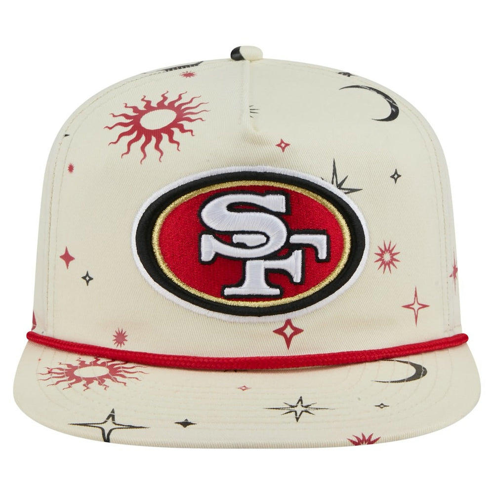San Francisco 49ers New Era Celestial Golfer Snapback Hat Cream - NFL