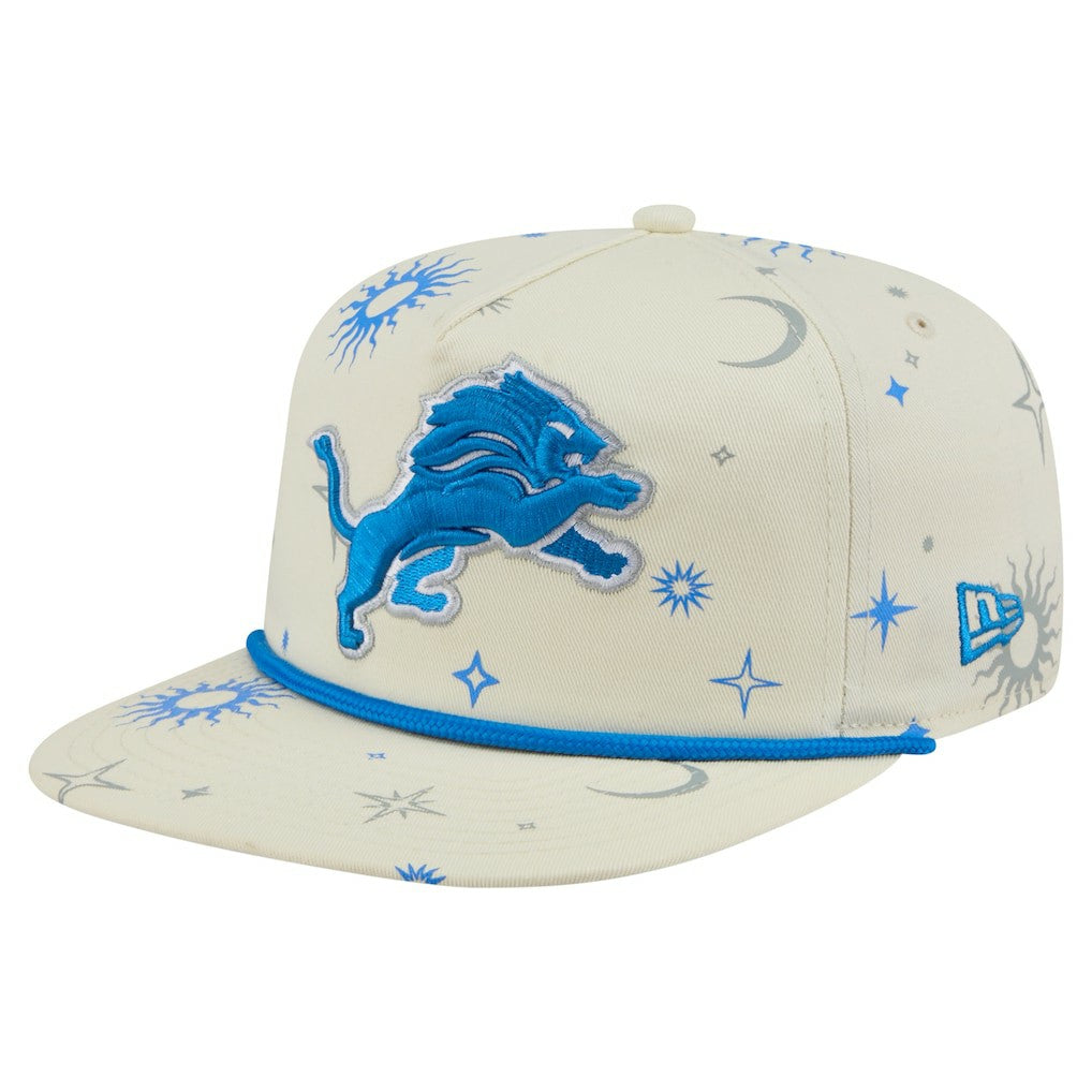 Detroit Lions New Era Celestial Golfer Snapback Hat Cream - NFL