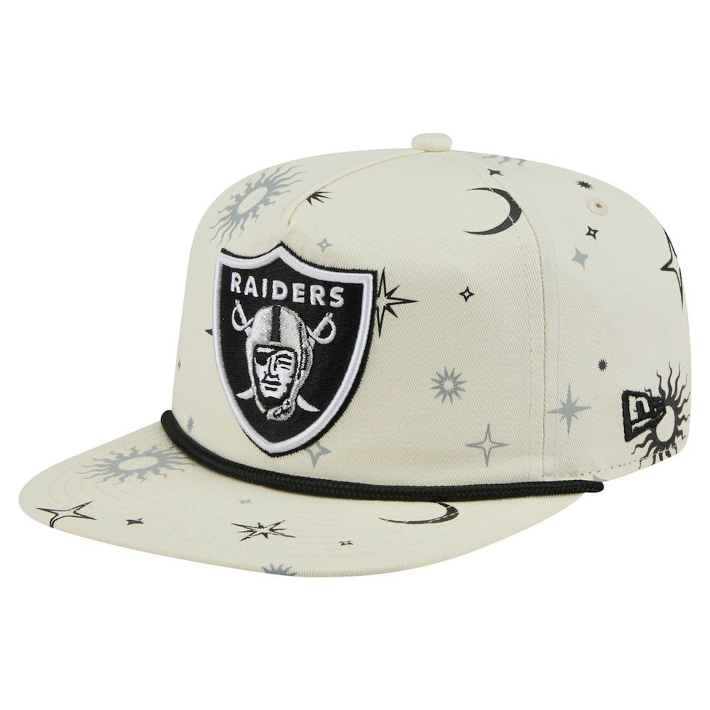 Las Vegas Raiders New Era Celestial Golfer Snapback Hat Cream - NFL