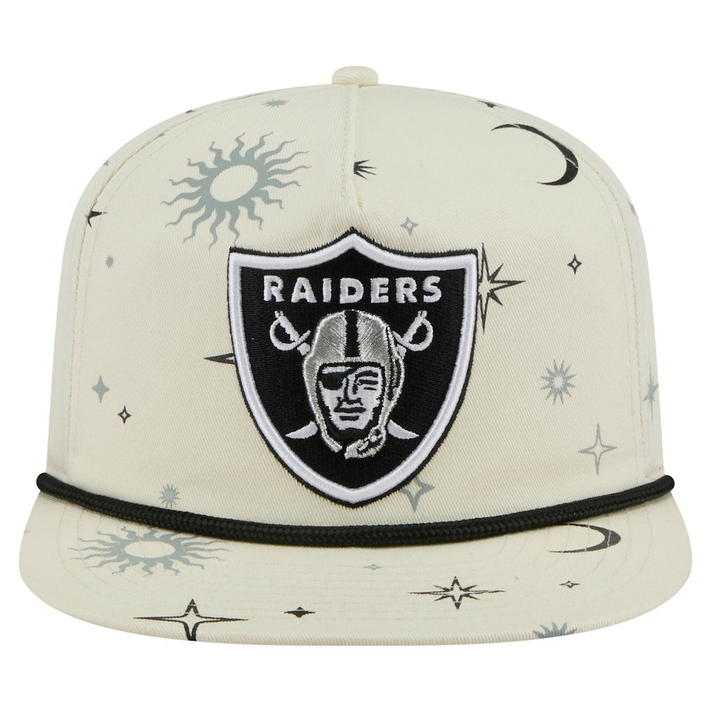 Las Vegas Raiders New Era Celestial Golfer Snapback Hat Cream - NFL