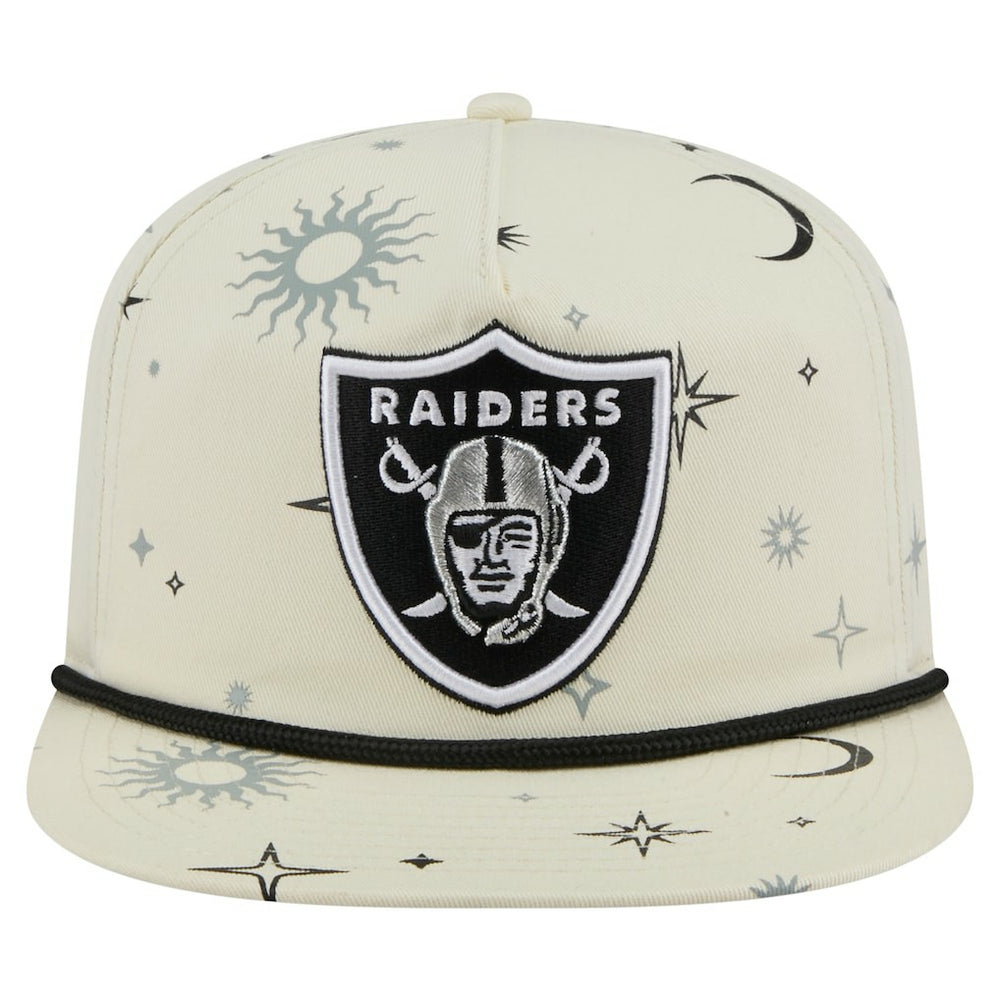 Las Vegas Raiders New Era Celestial Golfer Snapback Hat Cream - NFL